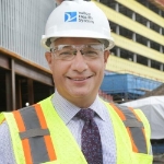 portrait of Joseph Lorino with hard hat at The Valley Hospital