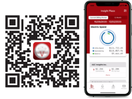 QR Code linking to the utiliVisor Submetering mobile app download for Android and iOS