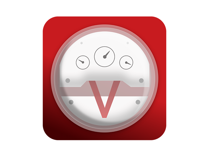 utiliVisor Submetering Application Icon, graphic of submeter with utiliVisor V shape embedded.