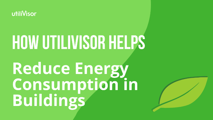 Video thumbnail with text, How utiliVisor Helps Reduce Energy Consumption in Buildings