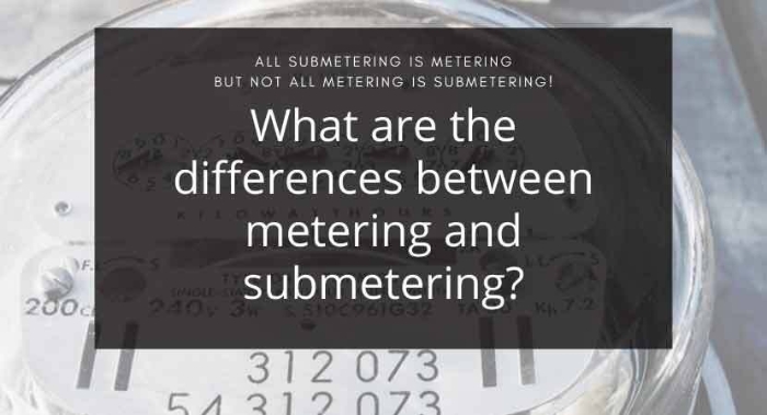 What are the differences between metering and submetering news article graphic