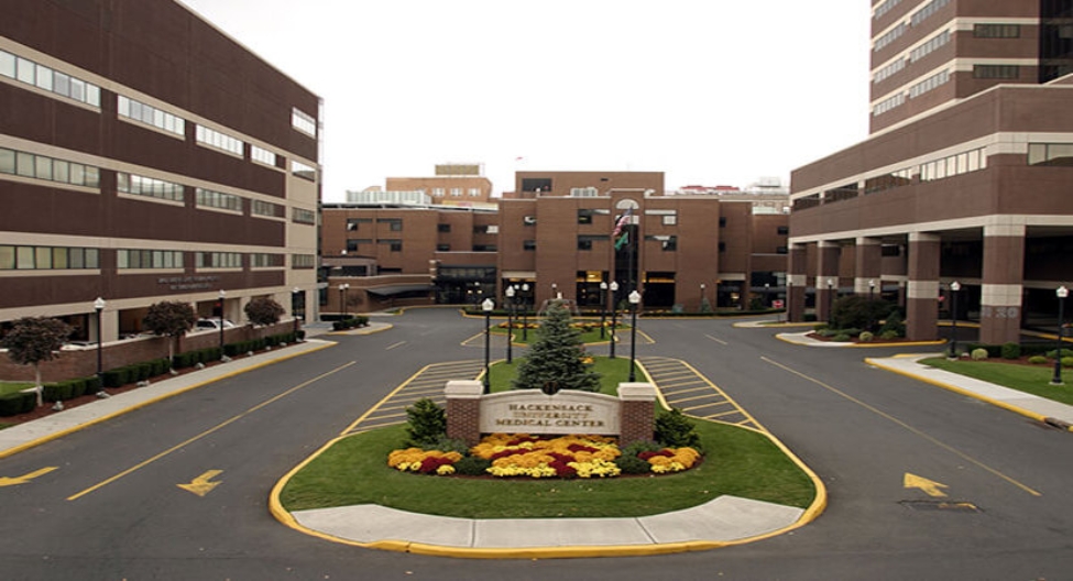 a roundabout in a medical campus