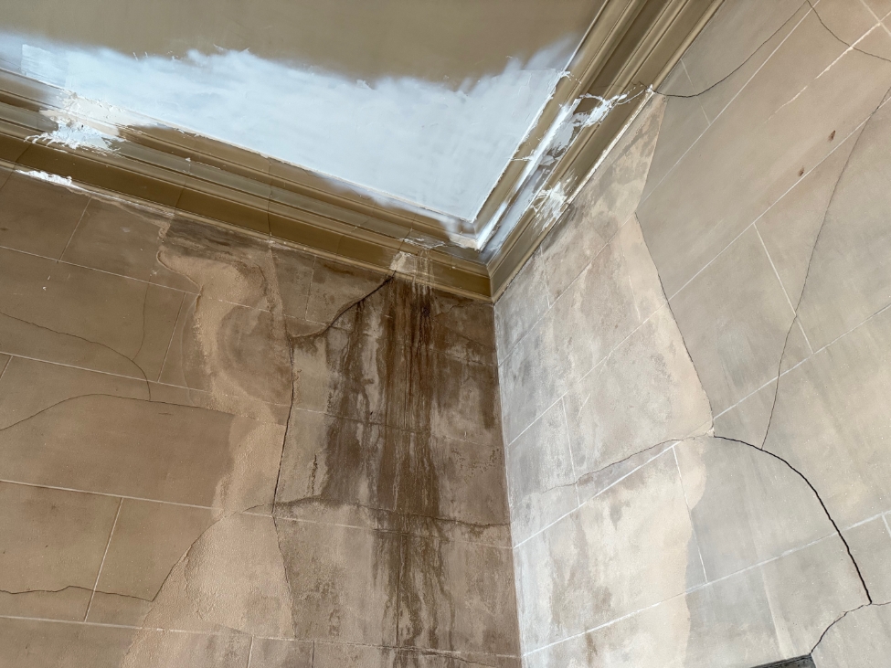 Water damage at Philadelphia's Central Library. Photo source: Molly McBeath